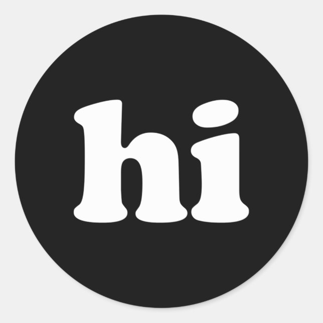 T Says Hi Classic Round Sticker (Front)