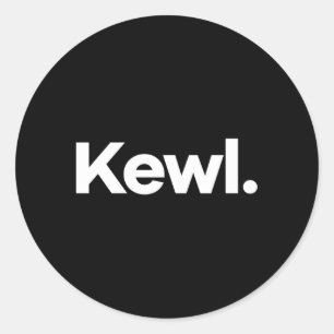 T Says Kewl Classic Round Sticker