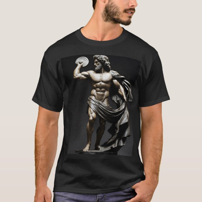 T-shirt A Statue from a muscular greek god Statue (Front)
