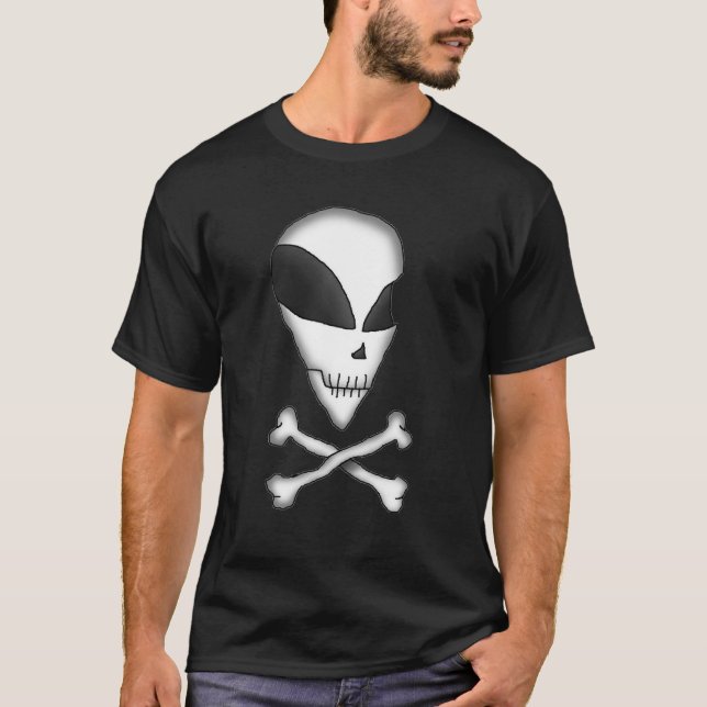 T-shirt - Area 51 aliens - Skull and crossbones (Front)