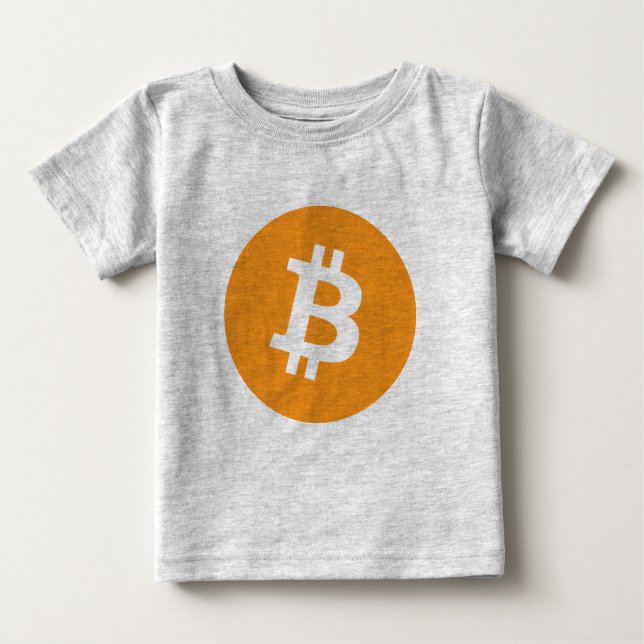 T-Shirt Baby Boy Bitcoin Orange Cryptocurrency (Front)