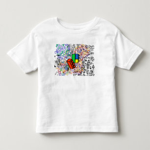 T-Shirt baby white pinumber patterned
