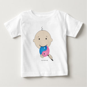 T-shirt - baby with yin yang lollipop