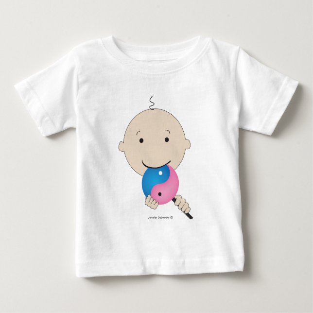 T-shirt - baby with yin yang lollipop (Front)