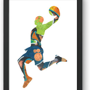 t shirt basket graffiti Silhouette Basketball