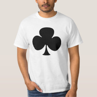 T-Shirt, Black Club, Playing Card Symbol T-Shirt