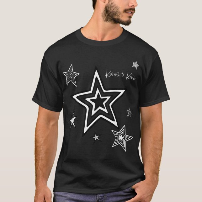 T-Shirt Black. KtK. Stars (Front)