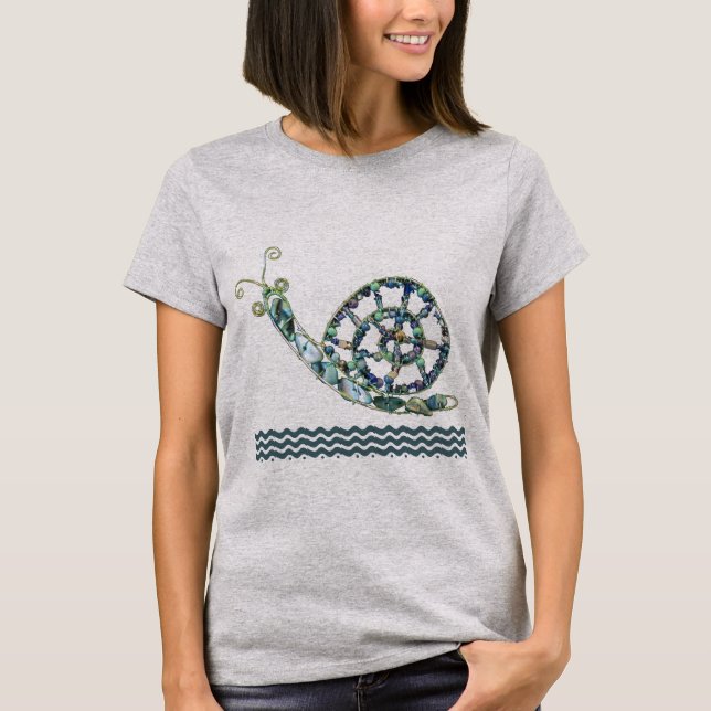 T-shirt - Blue Stone Snail (Front)