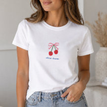 T-Shirt | Cherry Coquette Bow Cute Graphic Tee