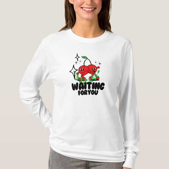 T-shirt cherry design waiting for you (Front)