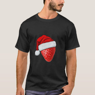 T-Shirt Christmas hat with sweet strawberry