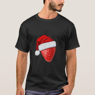 T-Shirt Christmas hat with sweet strawberry