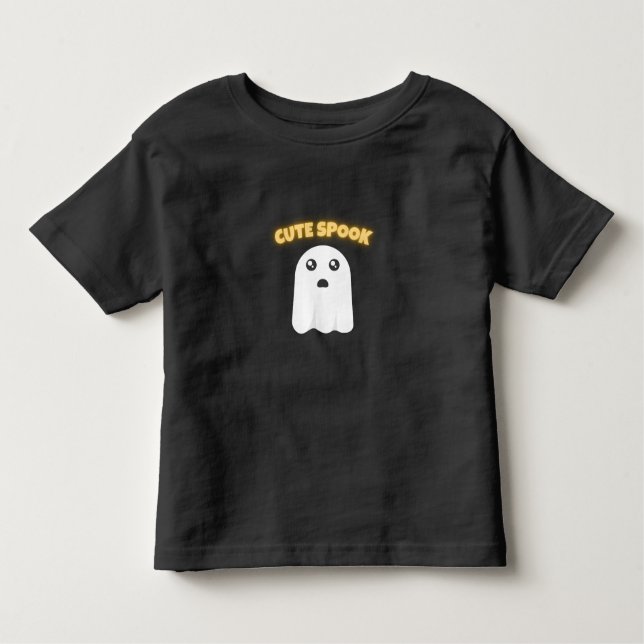 T-Shirt Cute Spook | Minimalist Kawaii Ghost Hallo (Front)