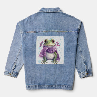 T-shirt design : Cosy Frog Comfort  Denim Jacket