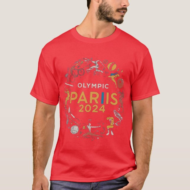 t-shirt design for "OLYMPIC PARIIS 2024." (Front)