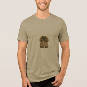 T-shirt design is golden beach Tri-Blend shirt
