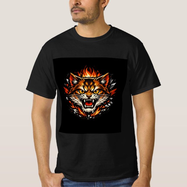 T-shirt design of cat (Front)