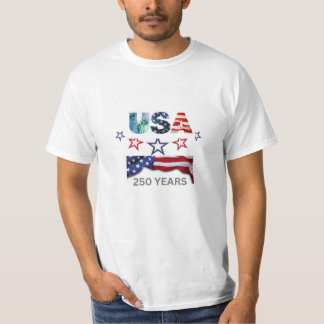 T-shirt design of USA 250 years