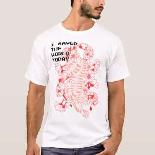 T-shirt design of world today