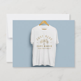 T-shirt design with beautiful logo postcard