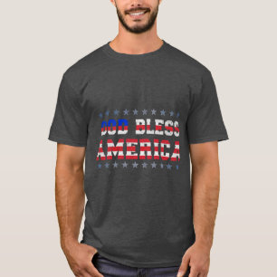 t-shirt design with the text "God Bless America."
