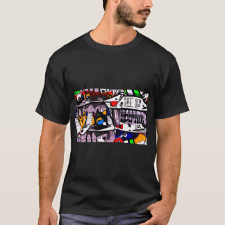 T-shirt designs featuring cartoon images