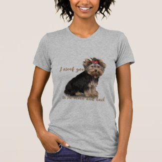 T-shirt Dog print I woof you to the moon and back