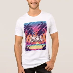t-shirt Endless Summer retro-style beach Tri-Blend Shirt