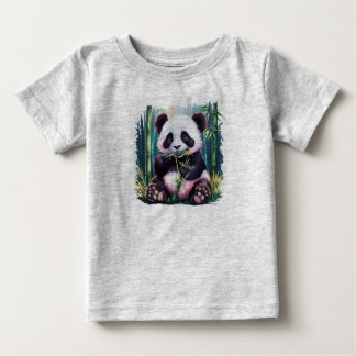 T-shirt featuring a cute and playful baby panda