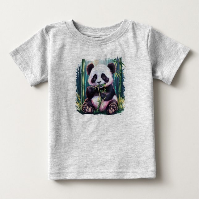 T-shirt featuring a cute and playful baby panda (Front)