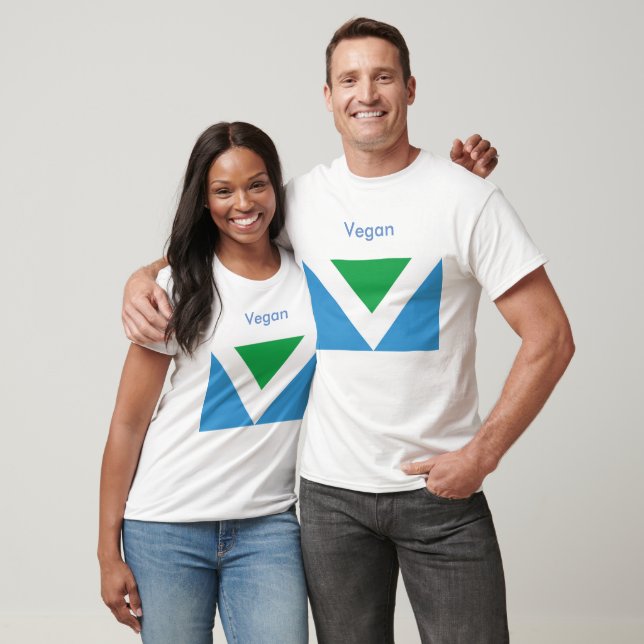 T-shirt featuring official vegan flag. (Unisex)