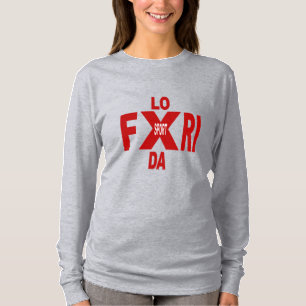 T-shirt femme gris Design FLORIDA SPORT
