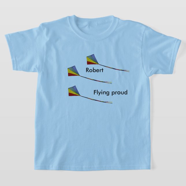 T-shirt - Flying Kites with Name (Laydown)
