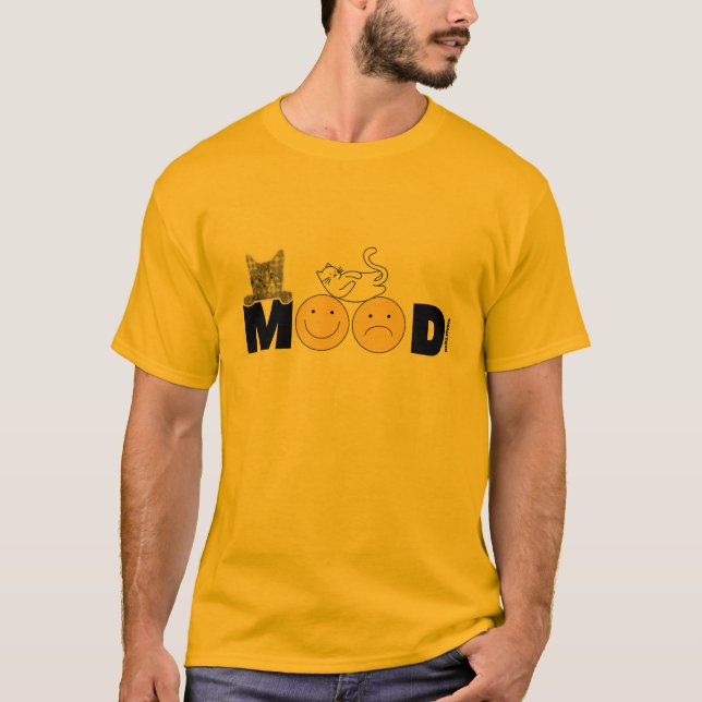 T-Shirt for men Funny Cat Mood (Front)