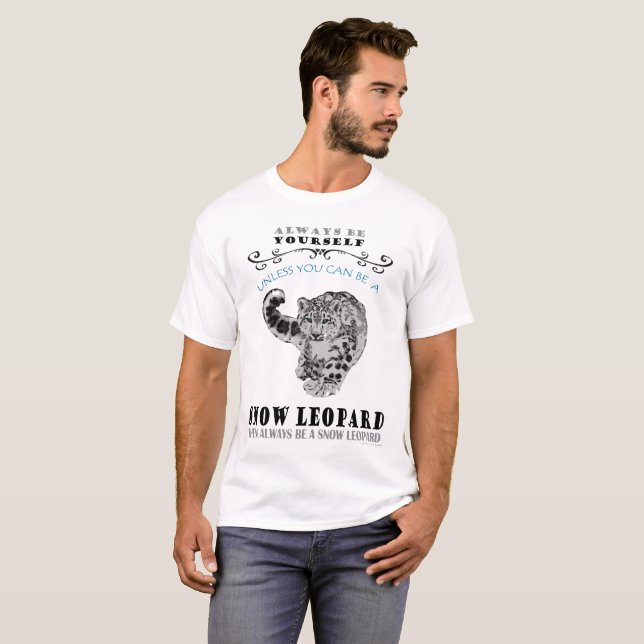 T-Shirt for Snow Leopards - mens (Front Full)