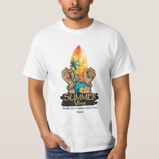 T-Shirt for Surf Lovers-For the One Who Loves Wave (Front)