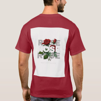 T shirt for unisex red roses floral graphic