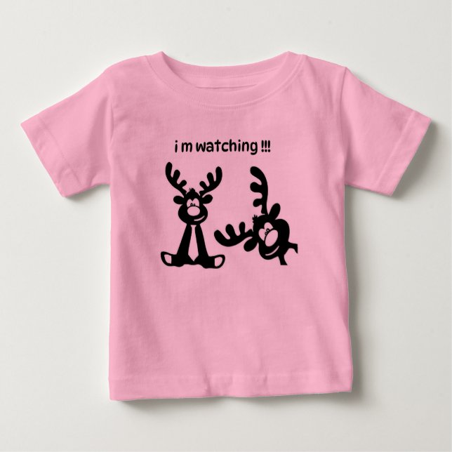 T-SHIRT FUNNY DEER I M WATCHING FOR KIDS (Front)