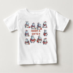 T-SHIRT FUNNY HIPPO I WANT A GIFTS FOR KIDS