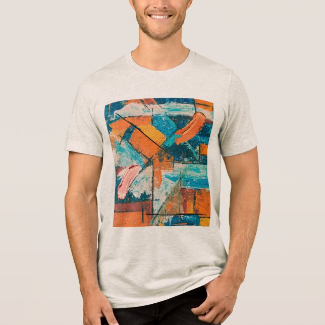 T-Shirt - Geometric Resonances Tri-Blend Shirt (Front)
