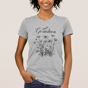 T-Shirt - Grandma Wildflower Dragonfly