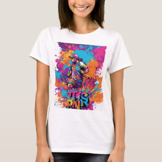T-shirt graphic for a colour run event. on a white