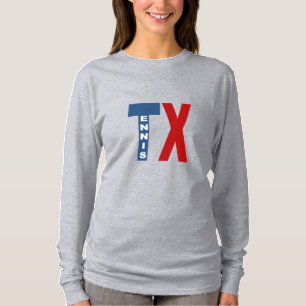 T-shirt gray long sleeves DESIGN TEXAS TENNIS