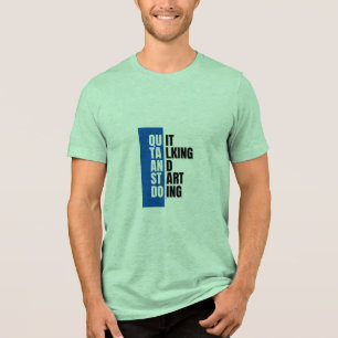 T-Shirt green half sleeves Tri-Blend Shirt