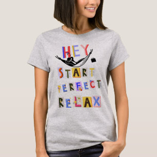 T-Shirt  grey with colourful writing