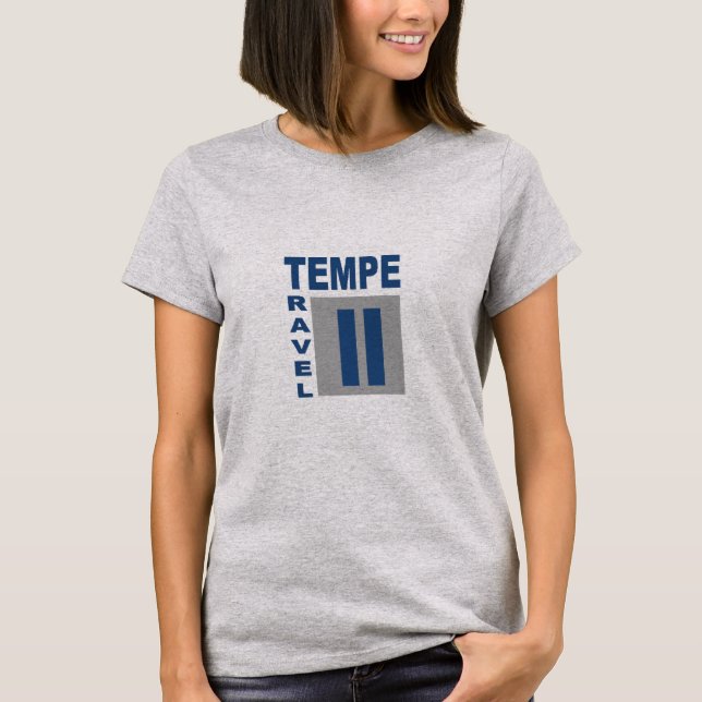 T-shirt gris femme  TEMPE  TRAVEL  ARIZONA (Front)
