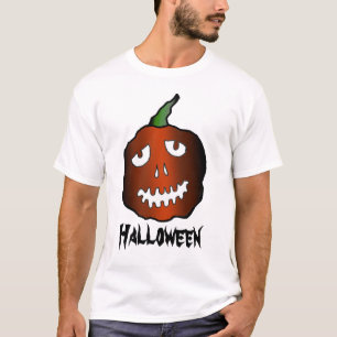 T-Shirt Halloween Tilted Pumpkin