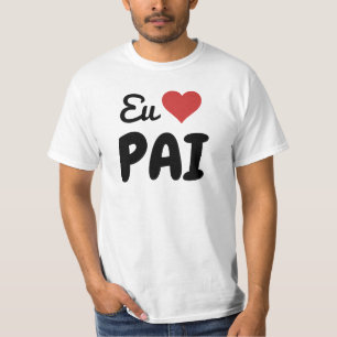 T-shirt I Love Father With Red Heart