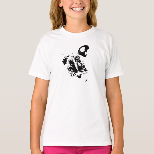 T-shirt in jersay fille - Design French Bulldog (Front)