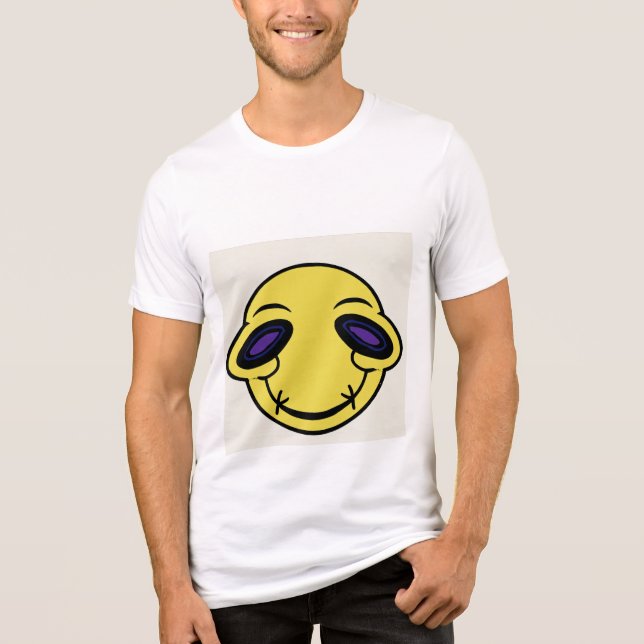 T-shirt is emoji design Tri-Blend shirt (Front)